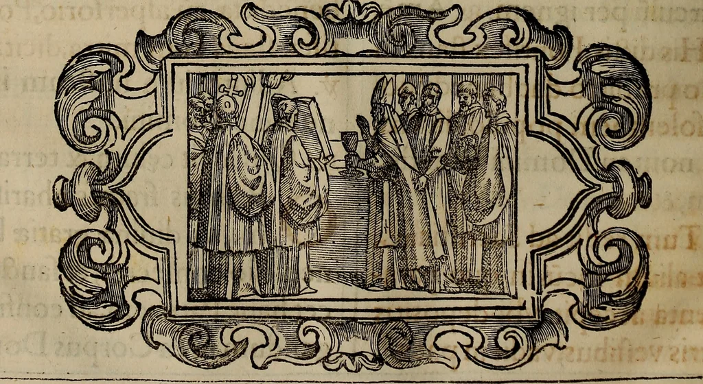 An illustration from Pontificale romanvm Clementis VIII primum : posteà uerò Vrbani VIII ; auctoritate recognitum ; cum figuris, 1683, leaf 471