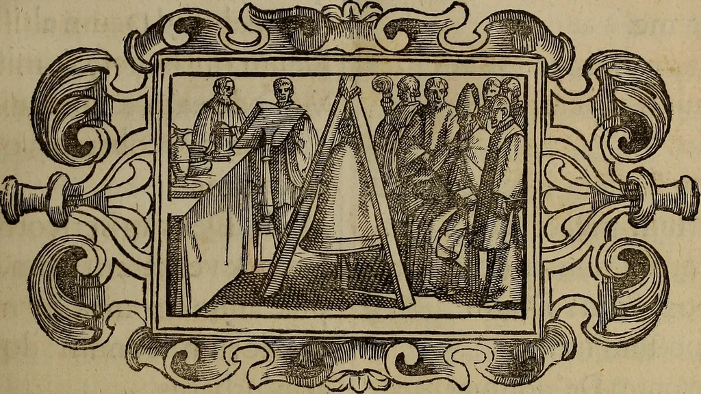 An illustration from Pontificale romanvm Clementis VIII primum : posteà uerò Vrbani VIII ; auctoritate recognitum ; cum figuris, 1683, leaf 492