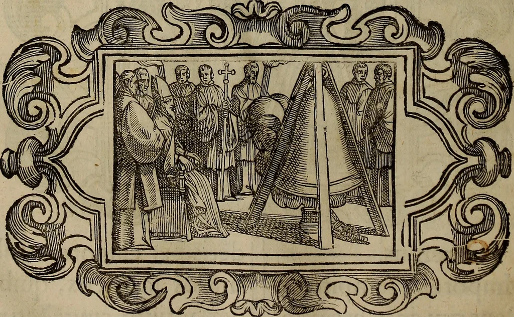An illustration from Pontificale romanvm Clementis VIII primum : posteà uerò Vrbani VIII ; auctoritate recognitum ; cum figuris, 1683, leaf 505