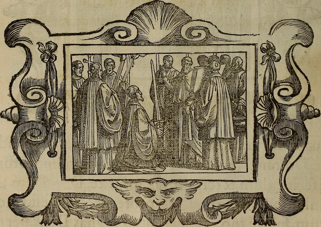 An illustration from Pontificale romanvm Clementis VIII primum : posteà uerò Vrbani VIII ; auctoritate recognitum ; cum figuris, 1683, leaf 511