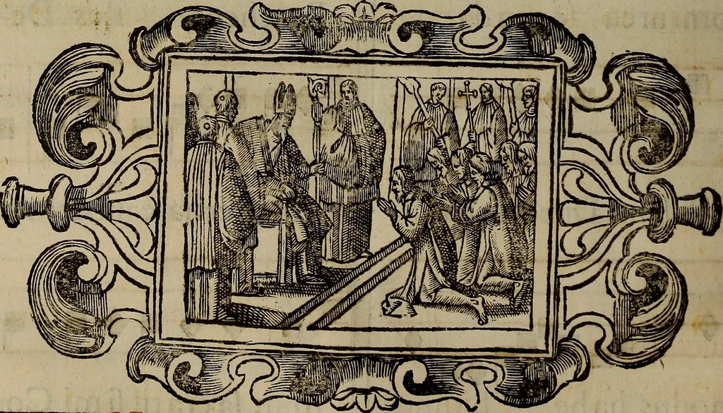 An illustration from Pontificale romanvm Clementis VIII primum : posteà uerò Vrbani VIII ; auctoritate recognitum ; cum figuris, 1683, leaf 517