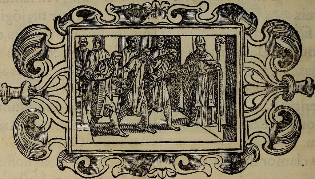 An illustration from Pontificale romanvm Clementis VIII primum : posteà uerò Vrbani VIII ; auctoritate recognitum ; cum figuris, 1683, leaf 521