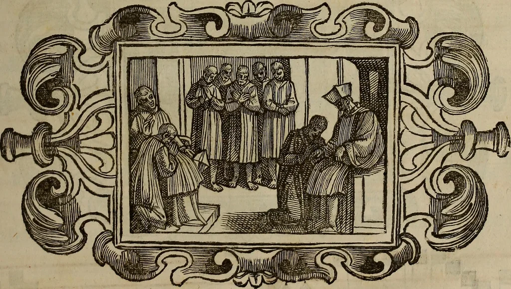 An illustration from Pontificale romanvm Clementis VIII primum : posteà uerò Vrbani VIII ; auctoritate recognitum ; cum figuris, 1683, leaf 524