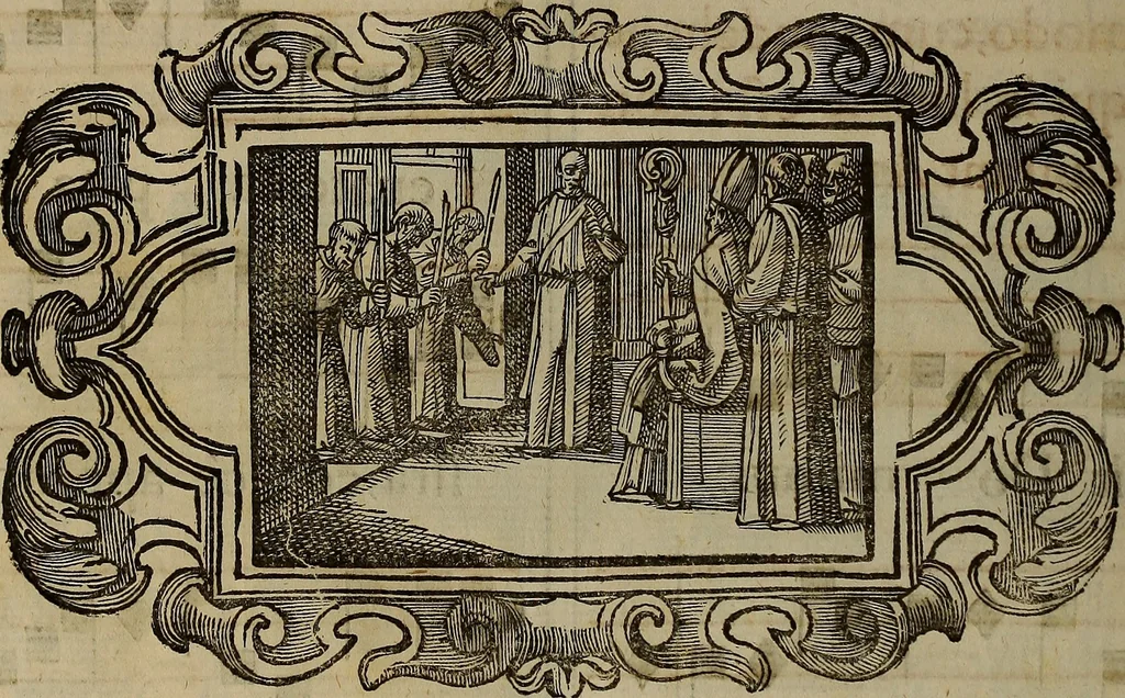 An illustration from Pontificale romanvm Clementis VIII primum : posteà uerò Vrbani VIII ; auctoritate recognitum ; cum figuris, 1683, leaf 527