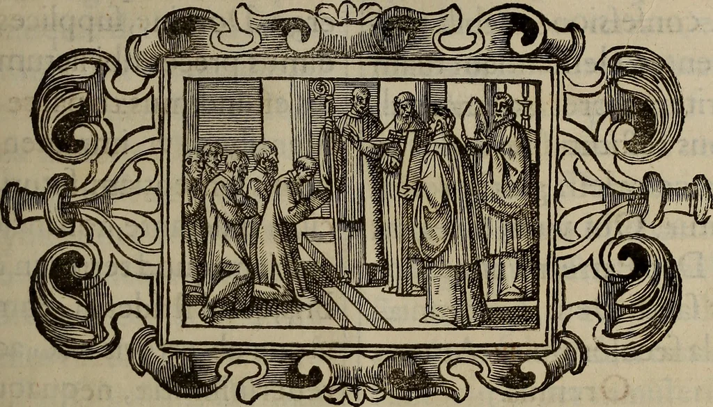 An illustration from Pontificale romanvm Clementis VIII primum : posteà uerò Vrbani VIII ; auctoritate recognitum ; cum figuris, 1683, leaf 538