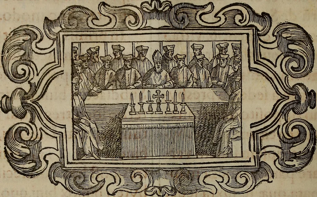 An illustration from Pontificale romanvm Clementis VIII primum : posteà uerò Vrbani VIII ; auctoritate recognitum ; cum figuris, 1683, leaf 543