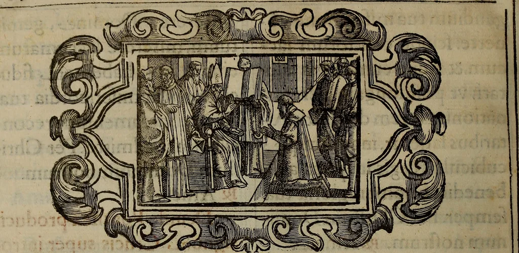 An illustration from Pontificale romanvm Clementis VIII primum : posteà uerò Vrbani VIII ; auctoritate recognitum ; cum figuris, 1683, leaf 615