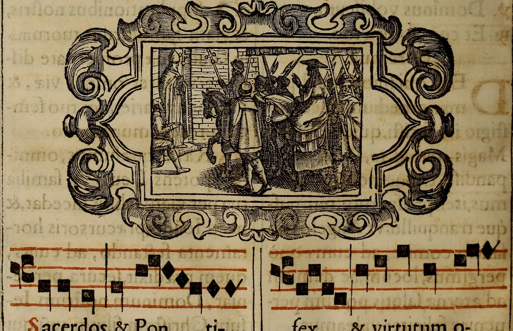 An illustration from Pontificale romanvm Clementis VIII primum : posteà uerò Vrbani VIII ; auctoritate recognitum ; cum figuris, 1683, leaf 623