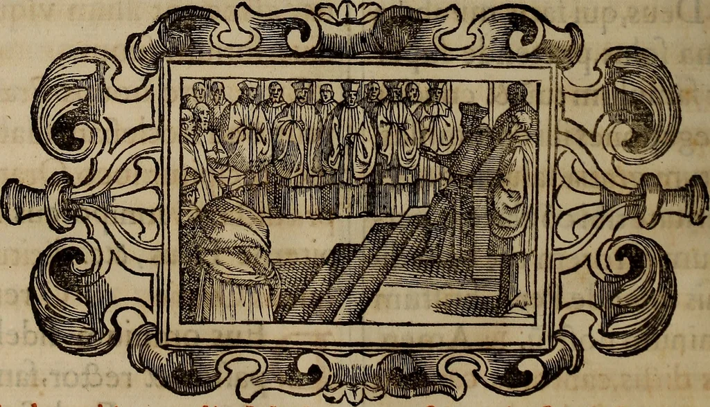 An illustration from Pontificale romanvm Clementis VIII primum : posteà uerò Vrbani VIII ; auctoritate recognitum ; cum figuris, 1683, leaf 629