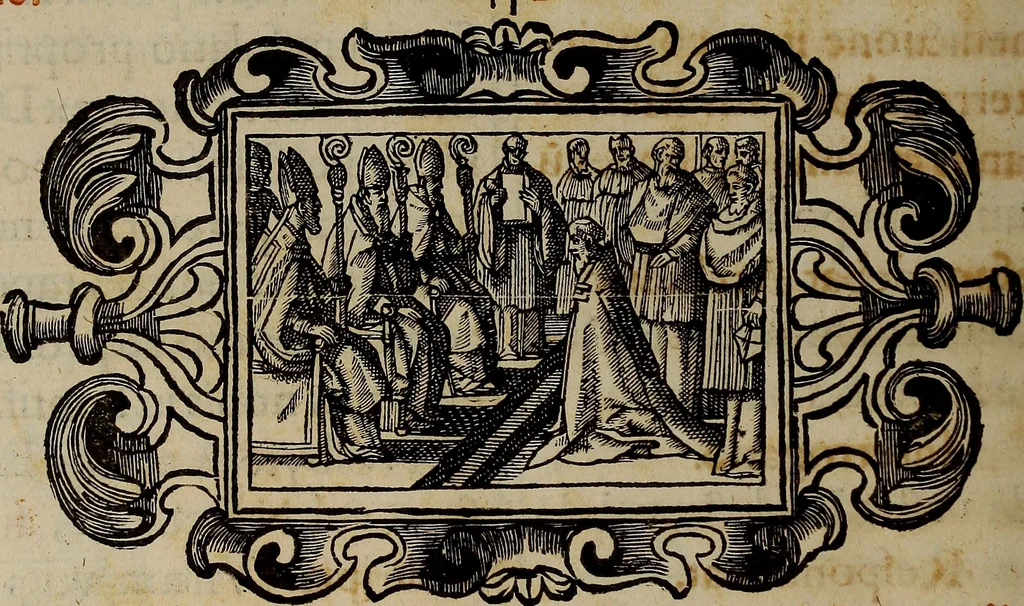 An illustration from Pontificale romanvm Clementis VIII primum : posteà uerò Vrbani VIII ; auctoritate recognitum ; cum figuris, 1683, leaf 657
