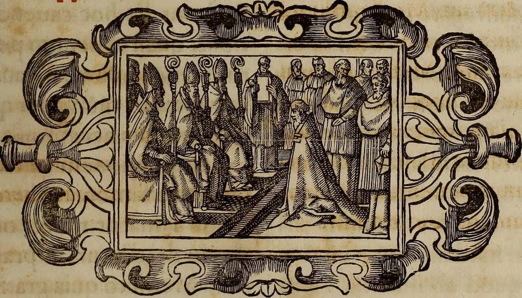 An illustration from Pontificale romanvm Clementis VIII primum : posteà uerò Vrbani VIII ; auctoritate recognitum ; cum figuris, 1683, leaf 662