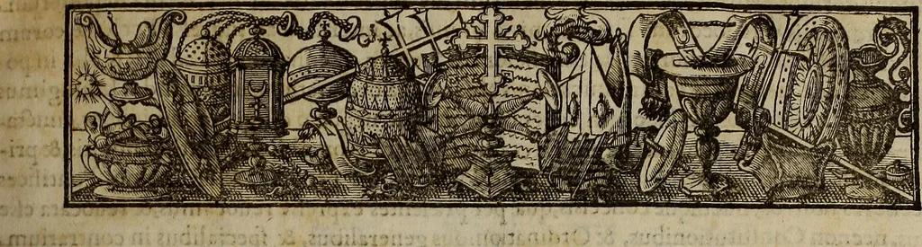An illustration from Pontificale romanvm Clementis VIII primum : posteà uerò Vrbani VIII ; auctoritate recognitum ; cum figuris, 1683, leaf 8