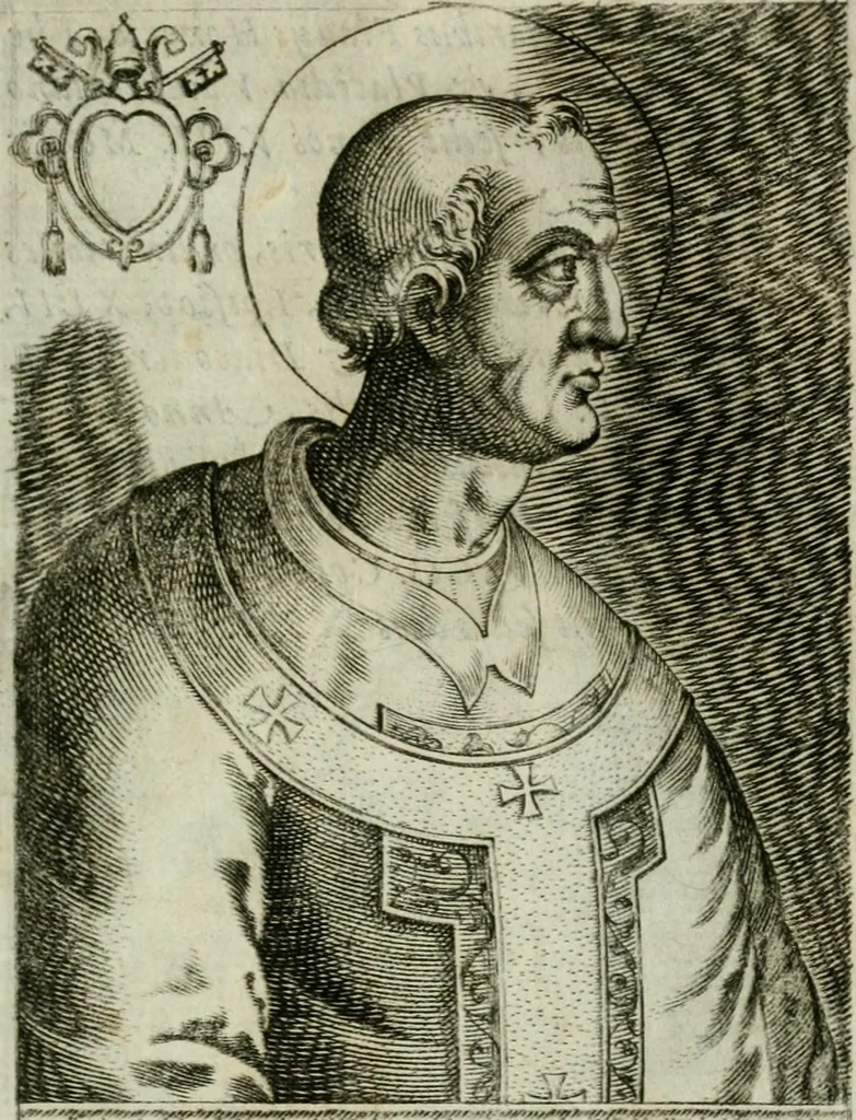 An illustration from Pontificvm Romanorvm effigies, 1580, leaf 114