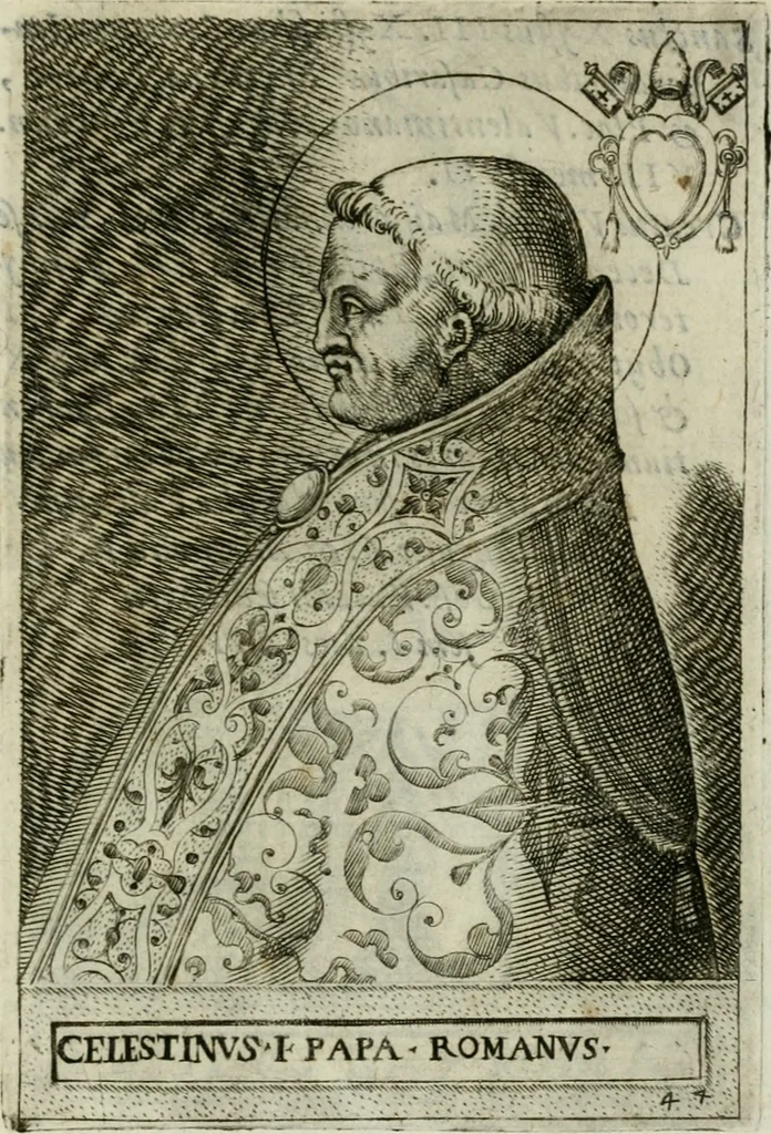 An illustration from Pontificvm Romanorvm effigies, 1580, leaf 116