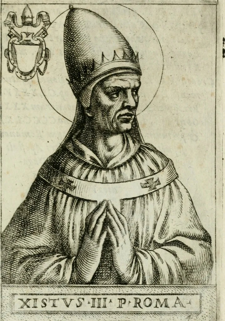 An illustration from Pontificvm Romanorvm effigies, 1580, leaf 118