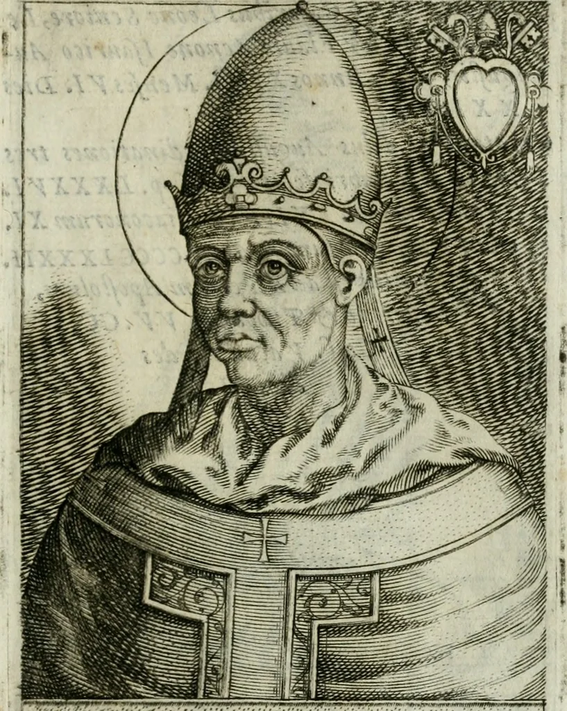 An illustration from Pontificvm Romanorvm effigies, 1580, leaf 122