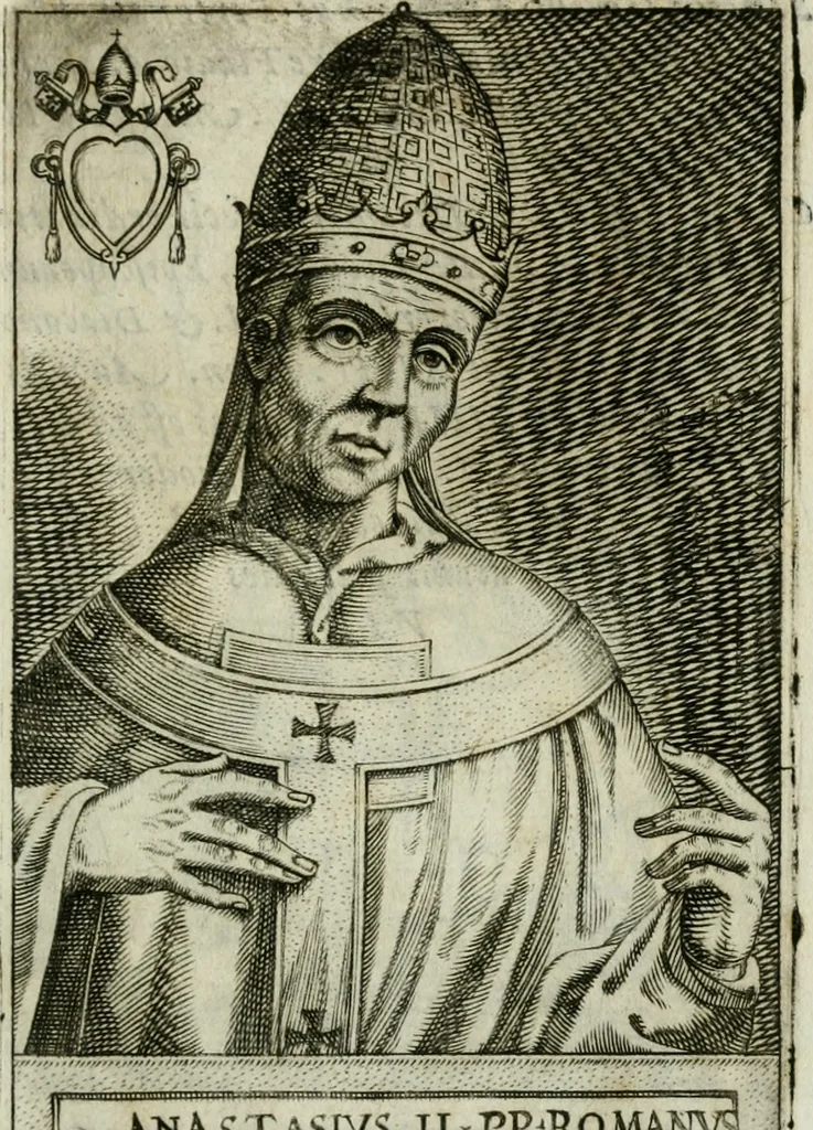 An illustration from Pontificvm Romanorvm effigies, 1580, leaf 130