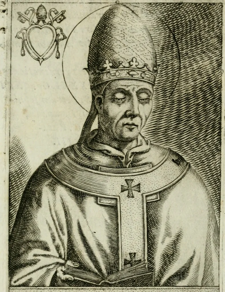An illustration from Pontificvm Romanorvm effigies, 1580, leaf 138