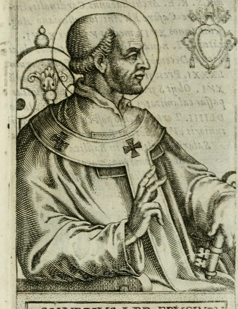 An illustration from Pontificvm Romanorvm effigies, 1580, leaf 146
