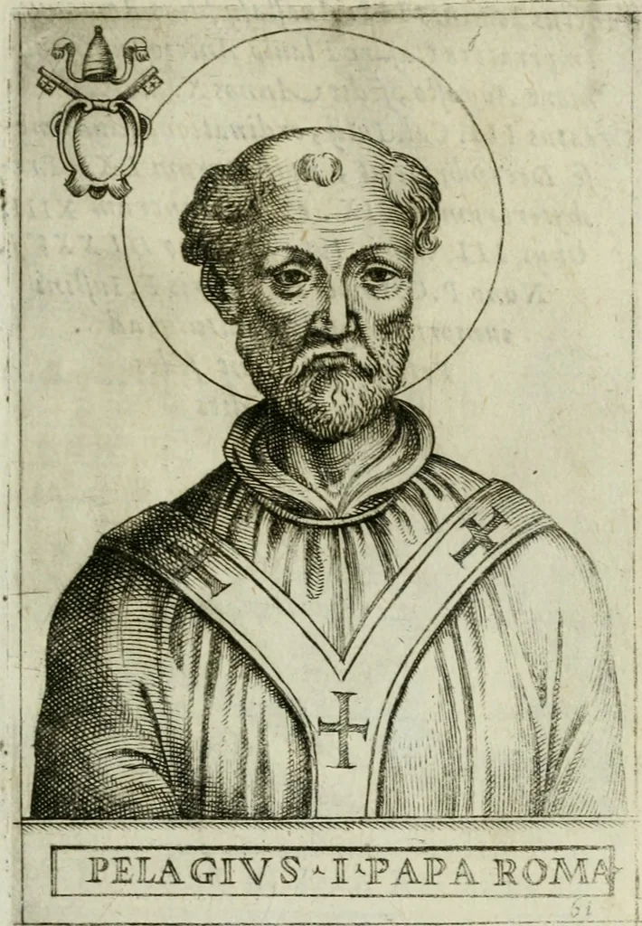 An illustration from Pontificvm Romanorvm effigies, 1580, leaf 150