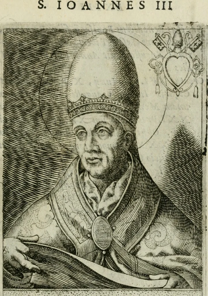 An illustration from Pontificvm Romanorvm effigies, 1580, leaf 152