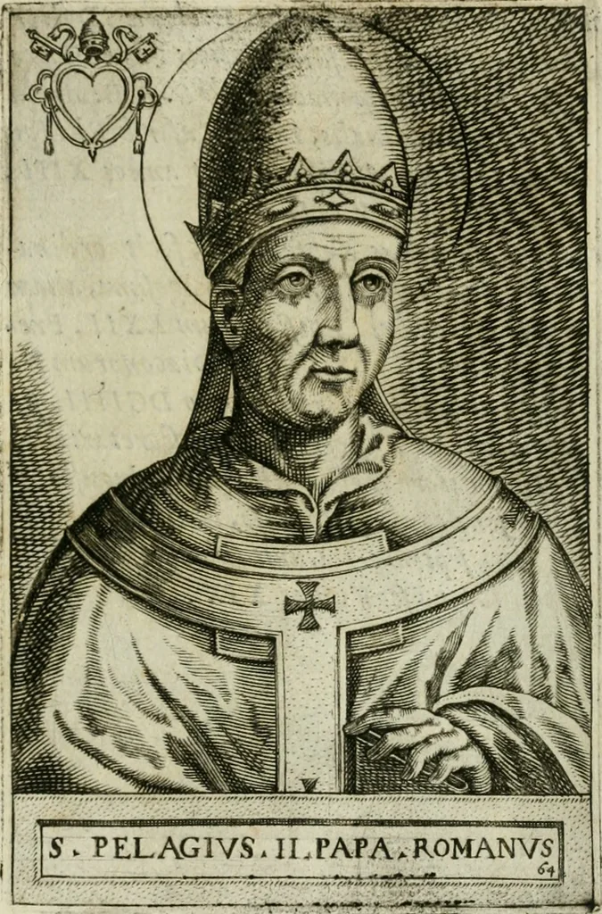An illustration from Pontificvm Romanorvm effigies, 1580, leaf 156