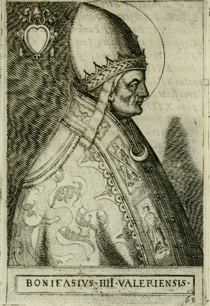 An illustration from Pontificvm Romanorvm effigies, 1580, leaf 164