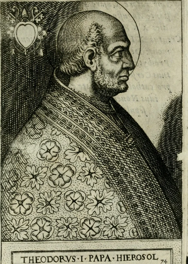 An illustration from Pontificvm Romanorvm effigies, 1580, leaf 176