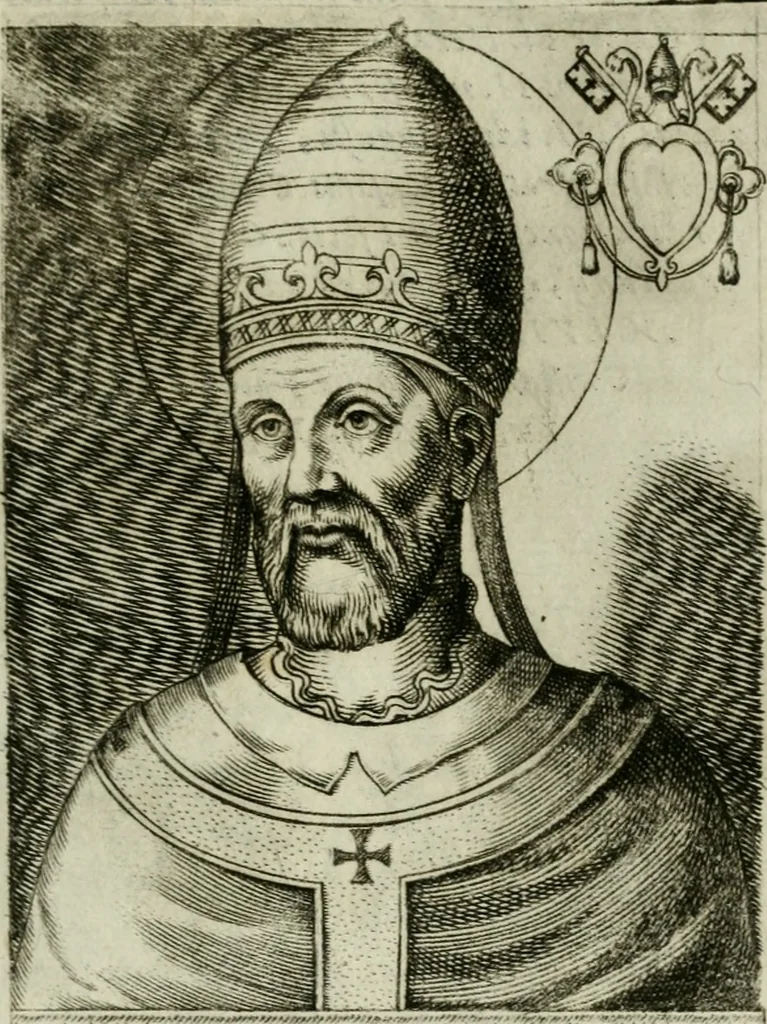 An illustration from Pontificvm Romanorvm effigies, 1580, leaf 178
