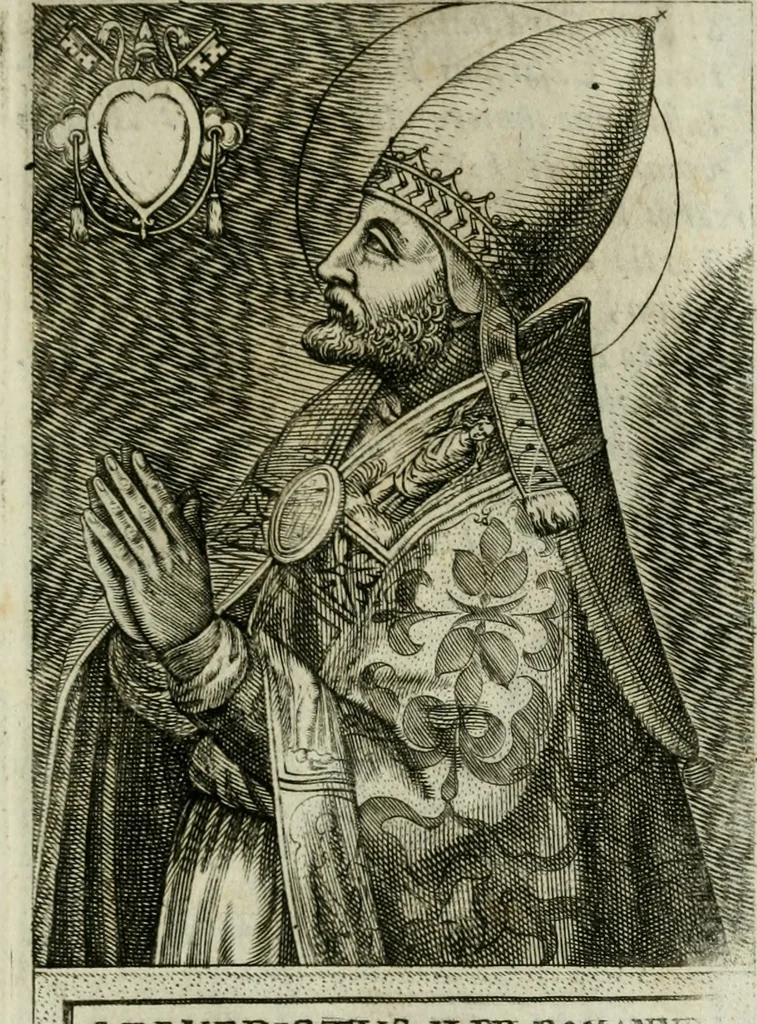 An illustration from Pontificvm Romanorvm effigies, 1580, leaf 192