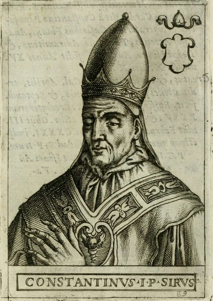 An illustration from Pontificvm Romanorvm effigies, 1580, leaf 206