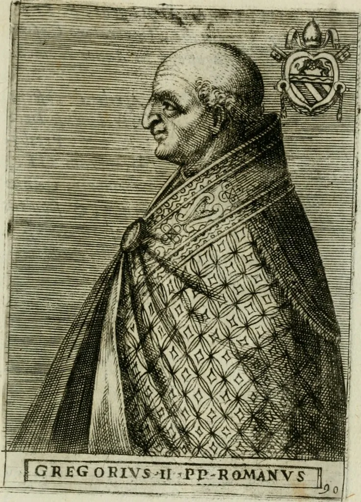 An illustration from Pontificvm Romanorvm effigies, 1580, leaf 208