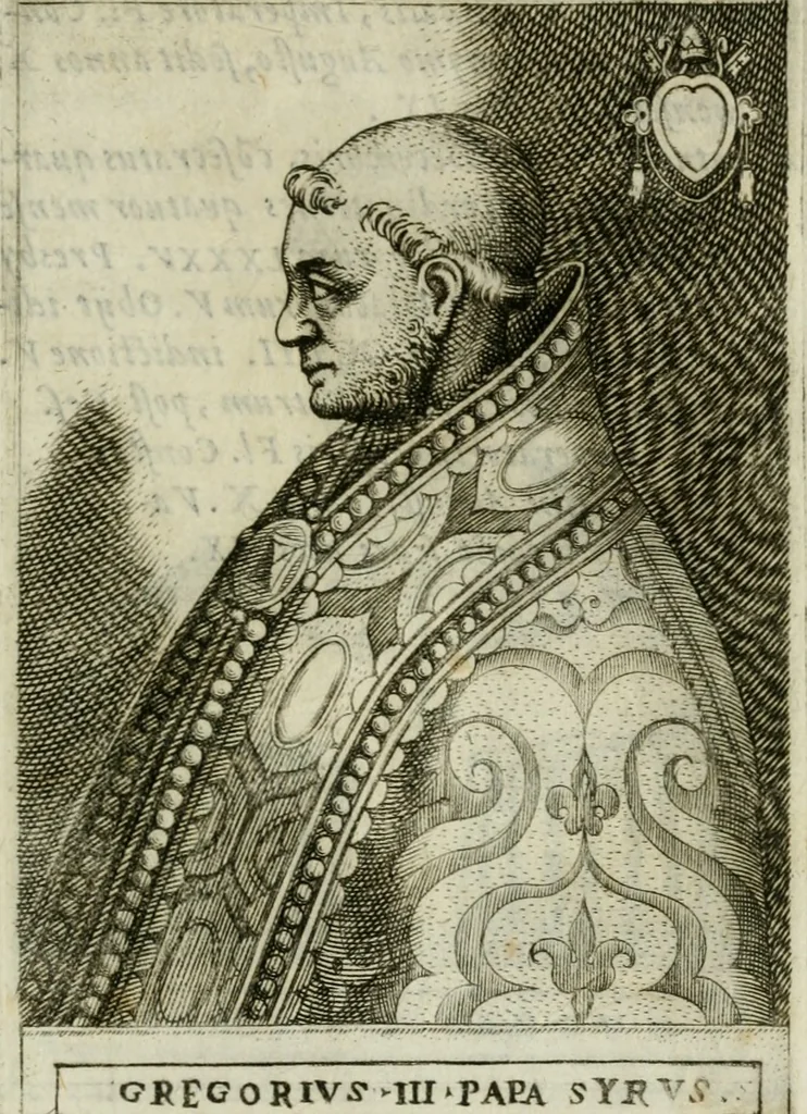 An illustration from Pontificvm Romanorvm effigies, 1580, leaf 210