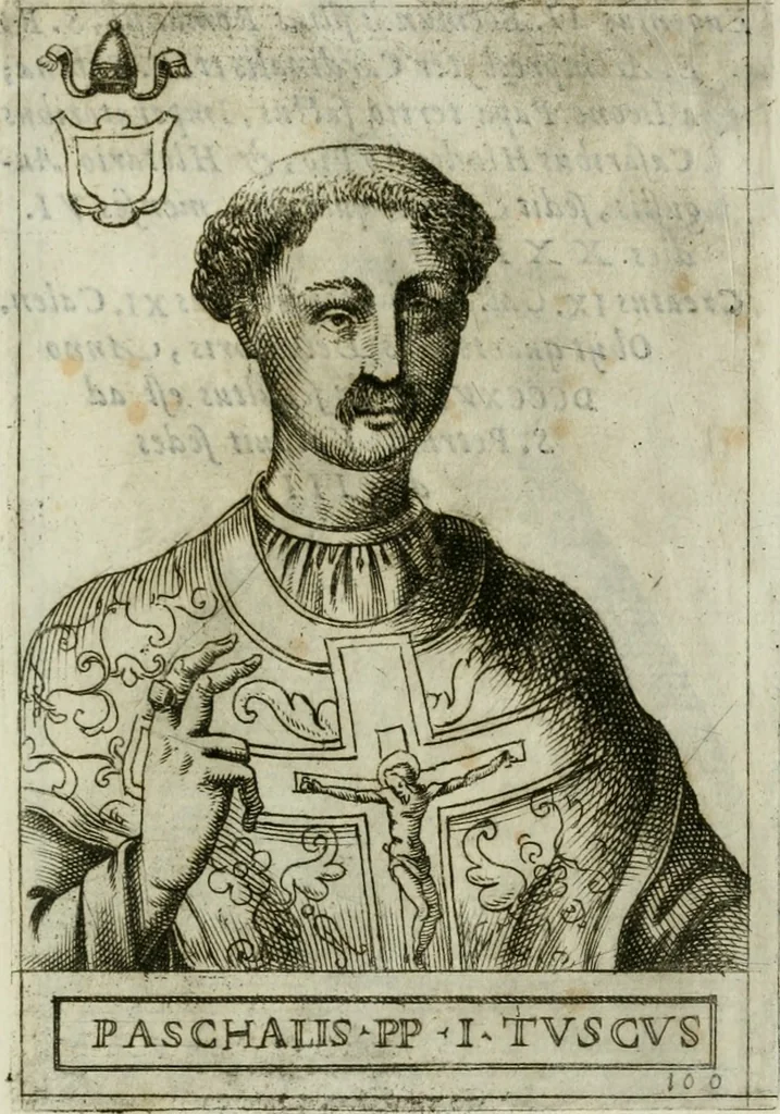 An illustration from Pontificvm Romanorvm effigies, 1580, leaf 228