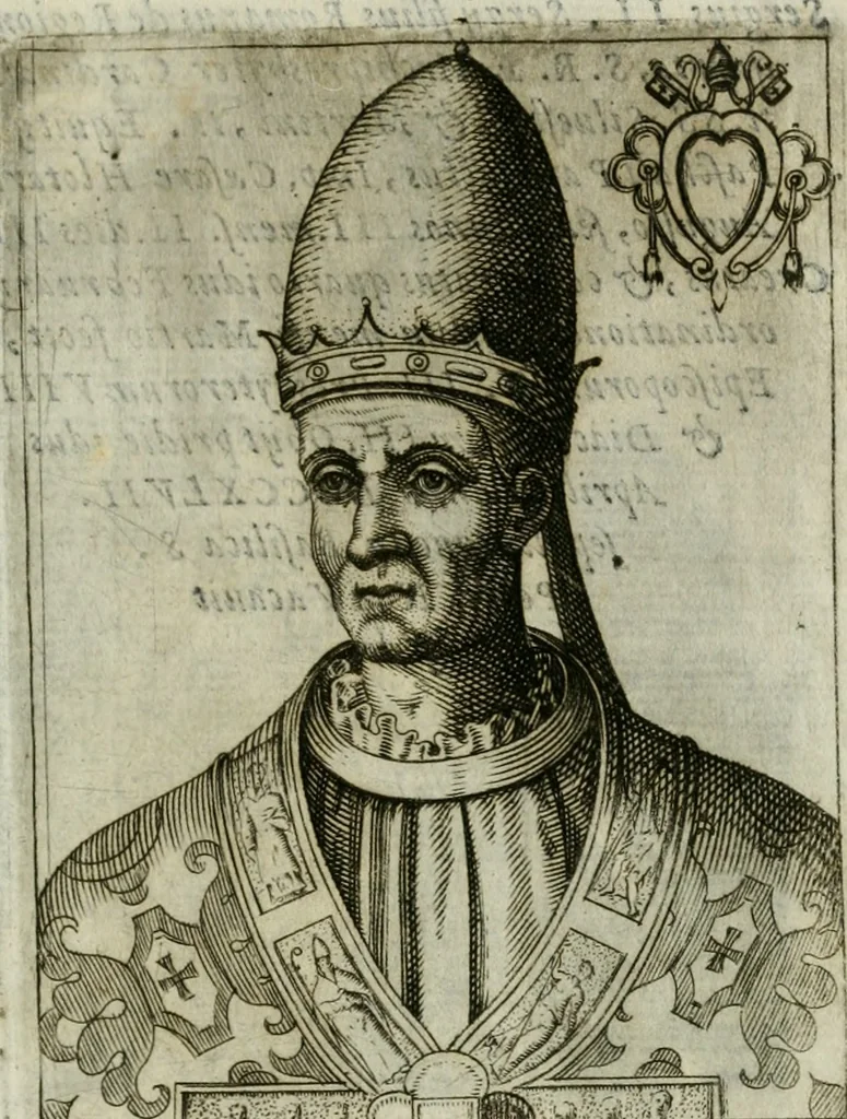 An illustration from Pontificvm Romanorvm effigies, 1580, leaf 234
