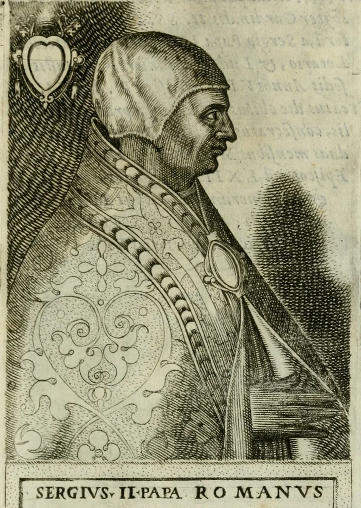 An illustration from Pontificvm Romanorvm effigies, 1580, leaf 236