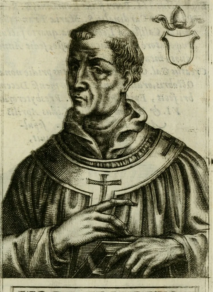 An illustration from Pontificvm Romanorvm effigies, 1580, leaf 238