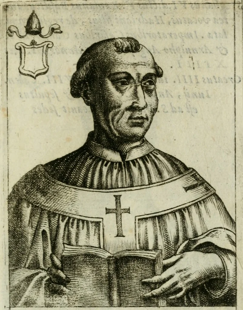 An illustration from Pontificvm Romanorvm effigies, 1580, leaf 250