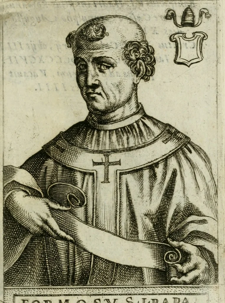 An illustration from Pontificvm Romanorvm effigies, 1580, leaf 254