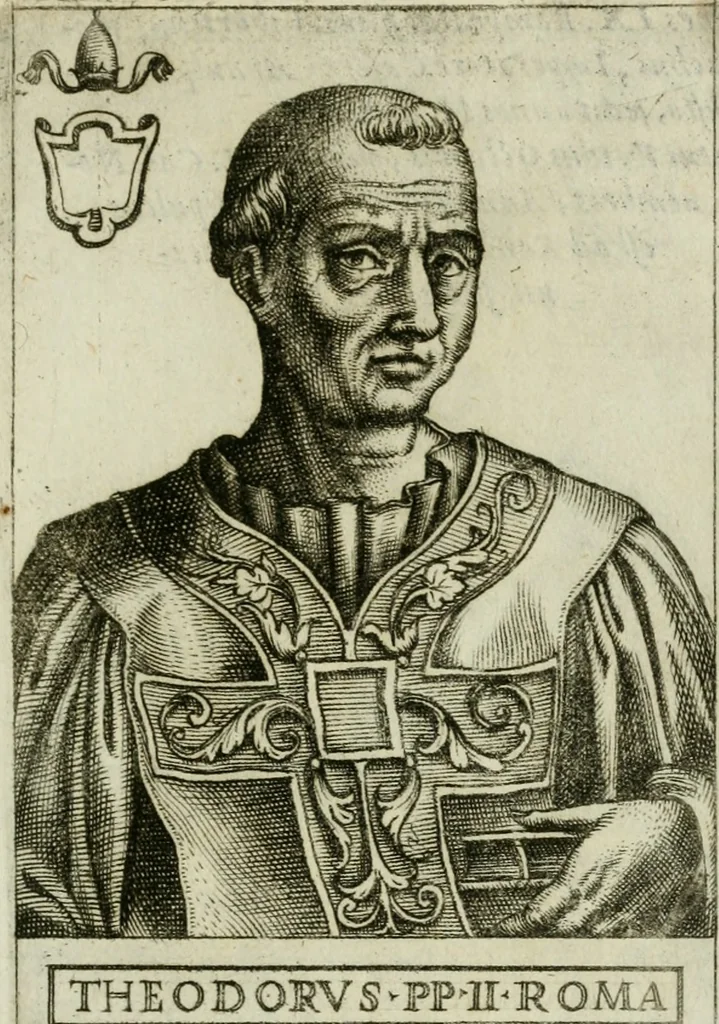 An illustration from Pontificvm Romanorvm effigies, 1580, leaf 262