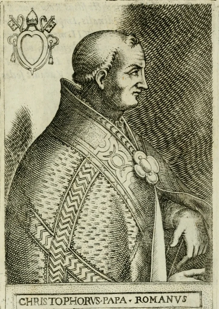 An illustration from Pontificvm Romanorvm effigies, 1580, leaf 270