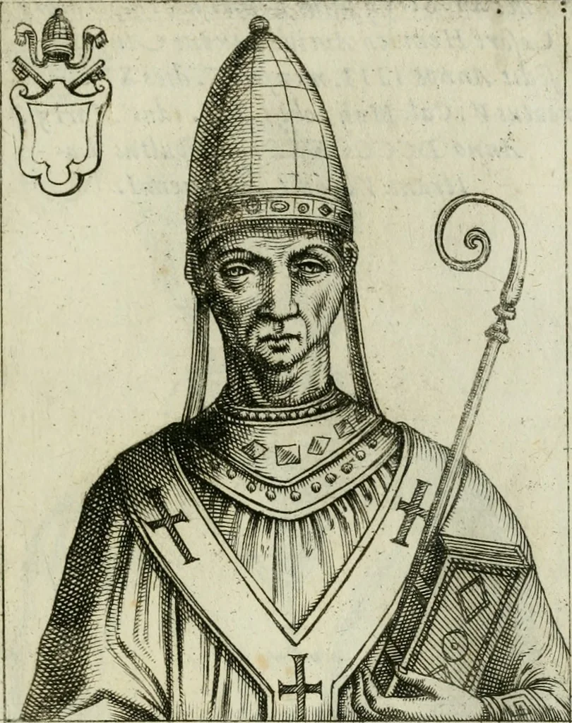 An illustration from Pontificvm Romanorvm effigies, 1580, leaf 278