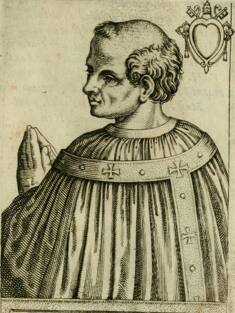 An illustration from Pontificvm Romanorvm effigies, 1580, leaf 292