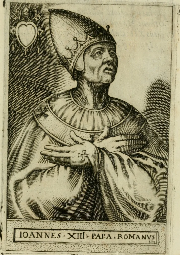 An illustration from Pontificvm Romanorvm effigies, 1580, leaf 298