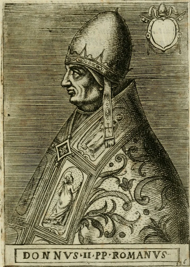 An illustration from Pontificvm Romanorvm effigies, 1580, leaf 300