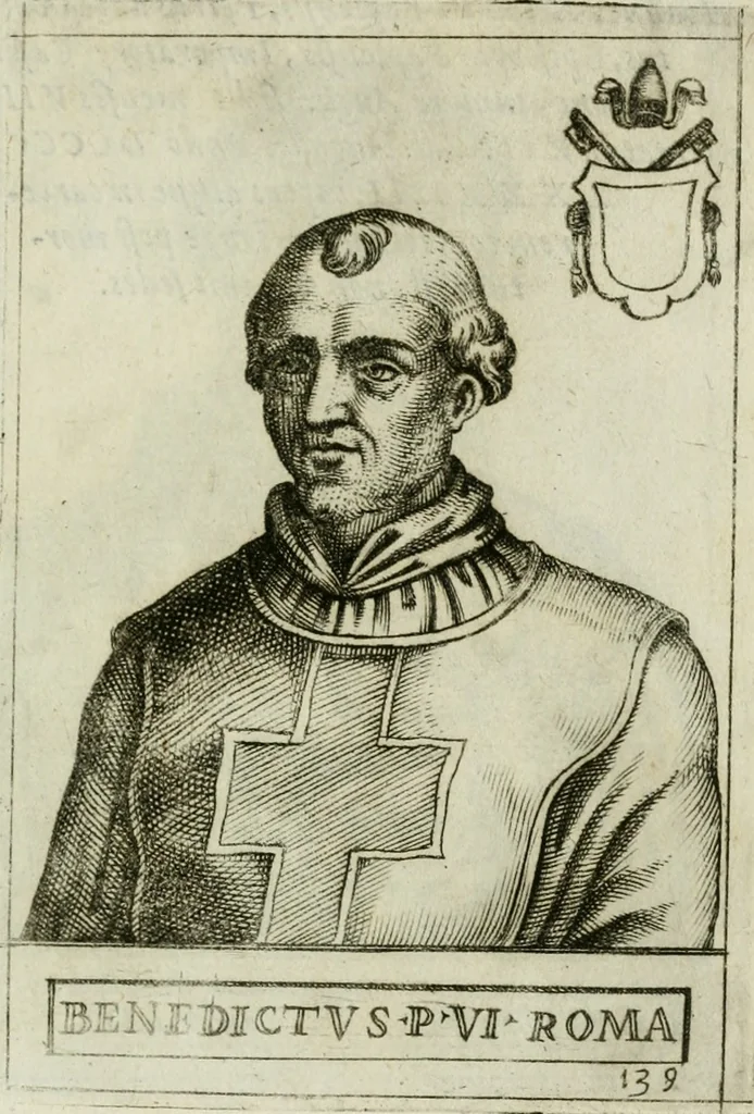 An illustration from Pontificvm Romanorvm effigies, 1580, leaf 306
