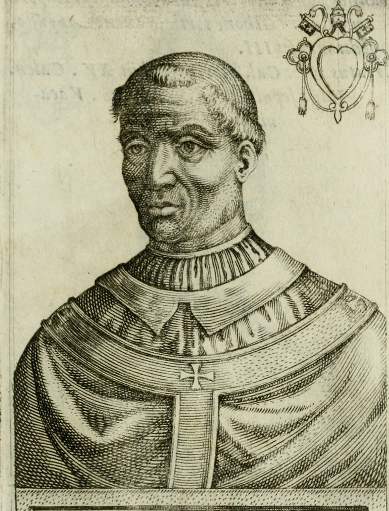 An illustration from Pontificvm Romanorvm effigies, 1580, leaf 310