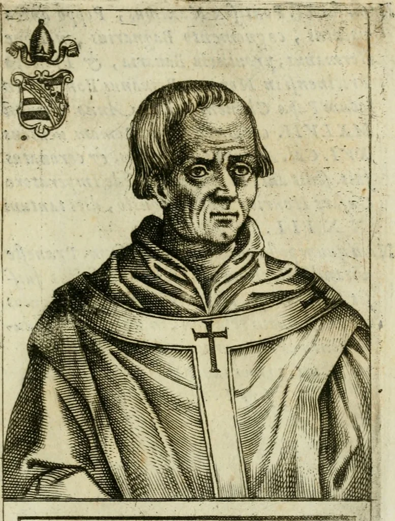 An illustration from Pontificvm Romanorvm effigies, 1580, leaf 332