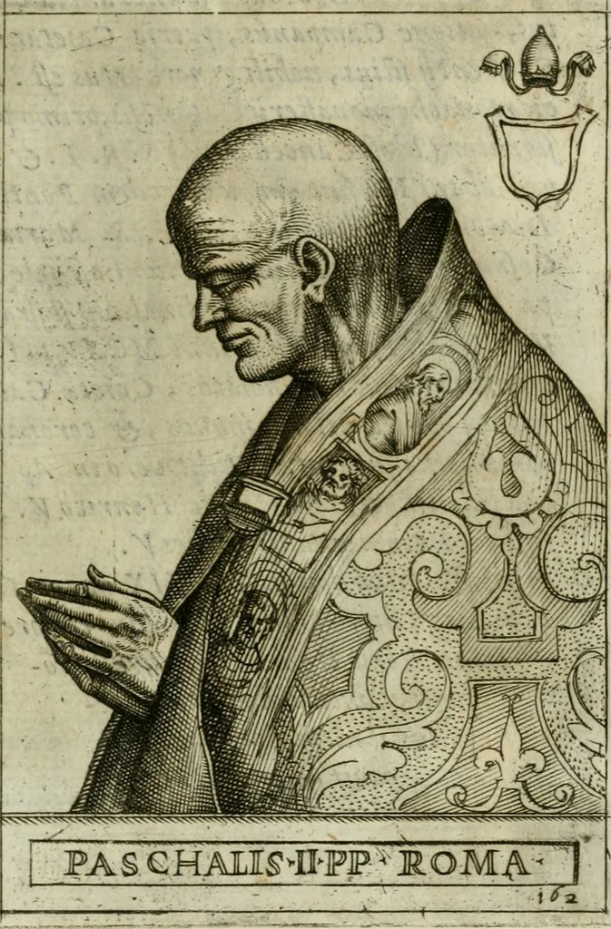 An illustration from Pontificvm Romanorvm effigies, 1580, leaf 352