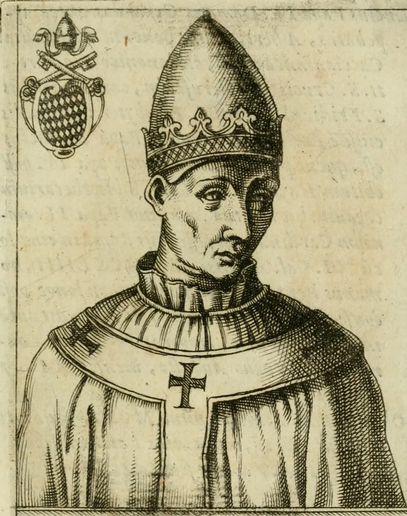 An illustration from Pontificvm Romanorvm effigies, 1580, leaf 362